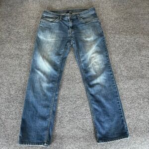 prAna Slim Fit Jeans Mens 32x27 Blue Wash‎ Denim Slim Outdoor Stretch Pants